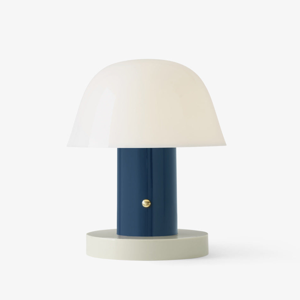 LED Table Lamp with USB Port and Touch Dimmer - Mid Century Danish Style