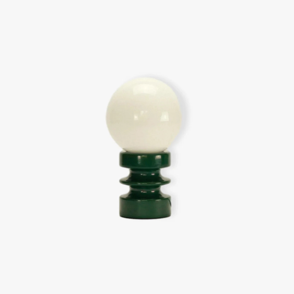 Table Lamp with Frosted Glass Globe Shade - Modern Mid Century Retro