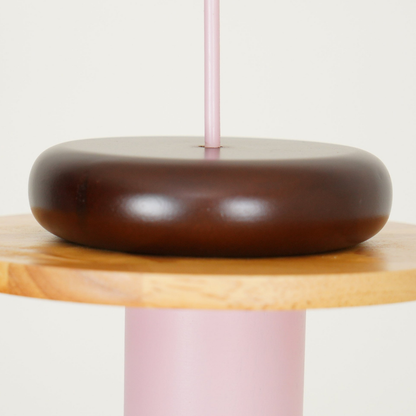Nordic Geometric Wood Pendant Light - Modern Hand-Turned Orbital Hanging Lamp