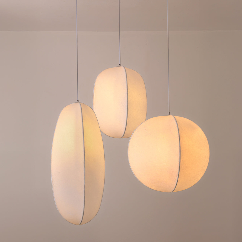 Modern Wabi-Sabi Fiber Pendant Light - Minimalist Cloud-Inspired Hanging Lamp