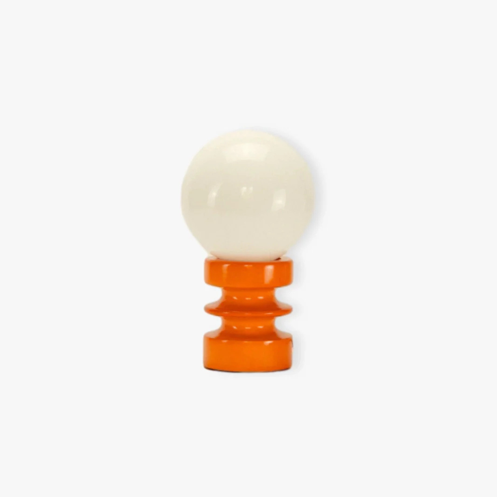 Table Lamp with Frosted Glass Globe Shade - Modern Mid Century Retro