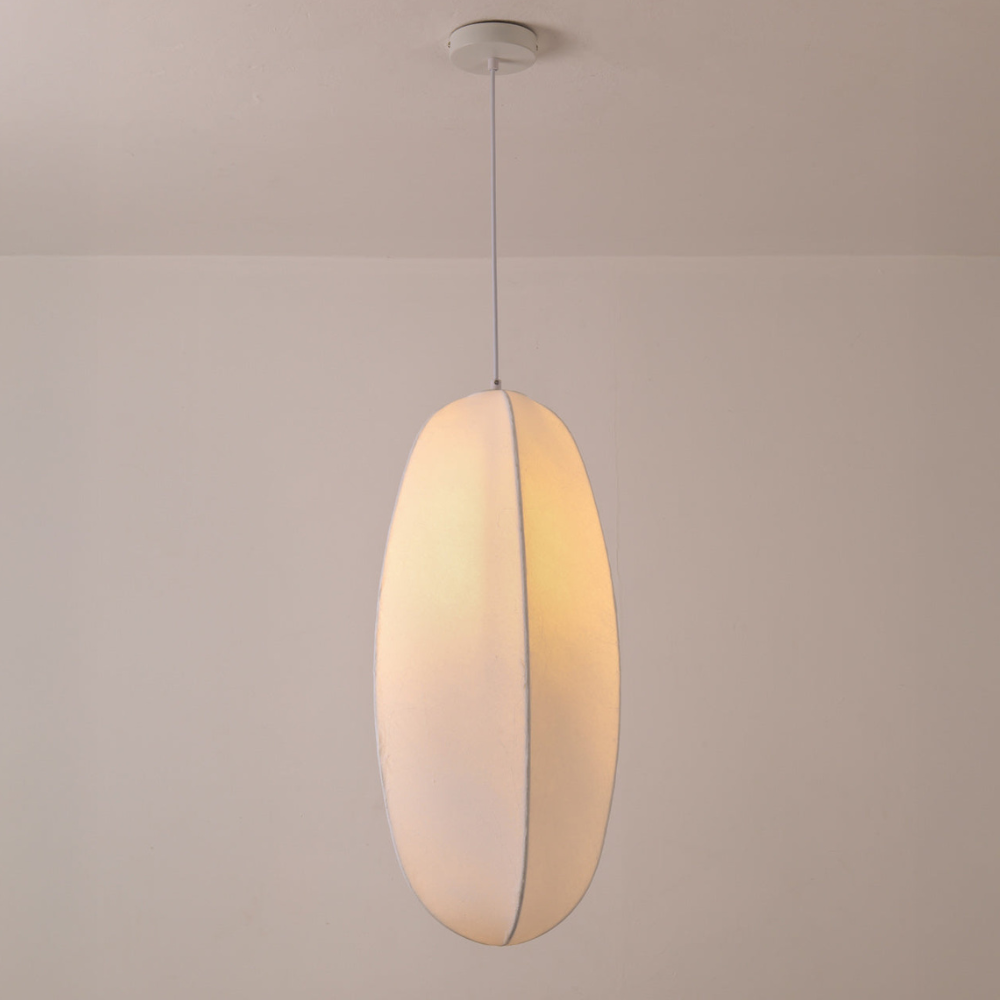 Modern Wabi-Sabi Fiber Pendant Light - Minimalist Cloud-Inspired Hanging Lamp