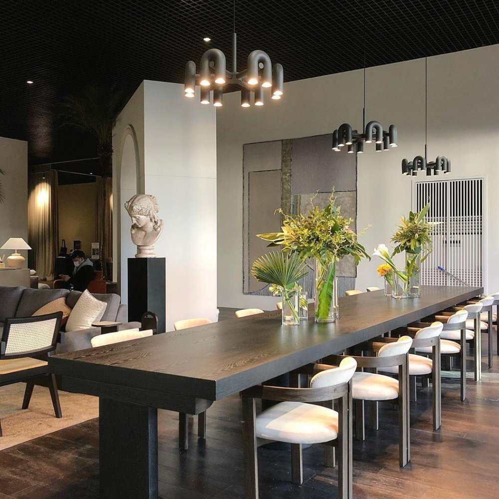 Modern U-Shaped Modular Chandelier - Sculptural Arch Tubular Pendant Light