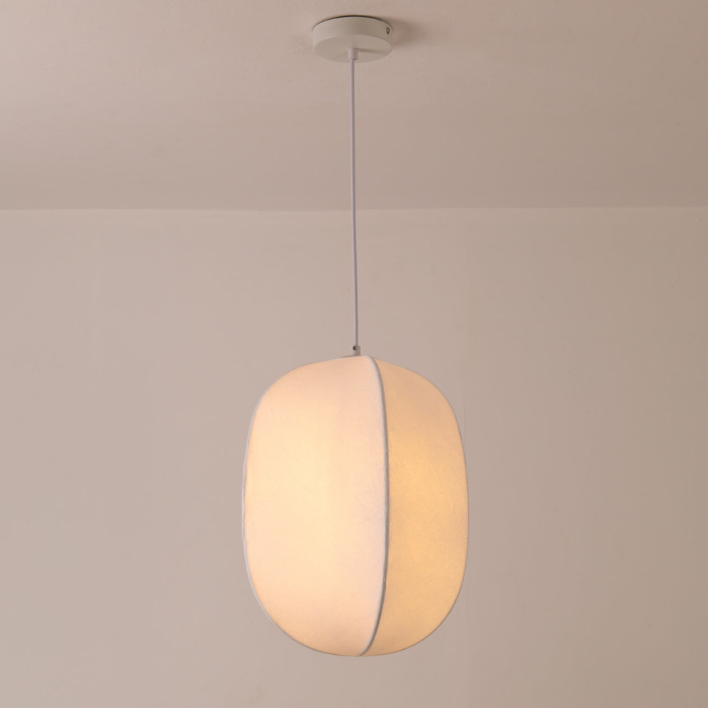 Modern Wabi-Sabi Fiber Pendant Light - Minimalist Cloud-Inspired Hanging Lamp