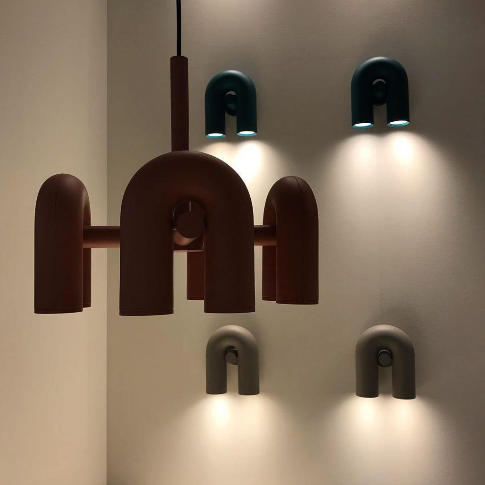 Modern U-Shaped Modular Chandelier - Sculptural Arch Tubular Pendant Light