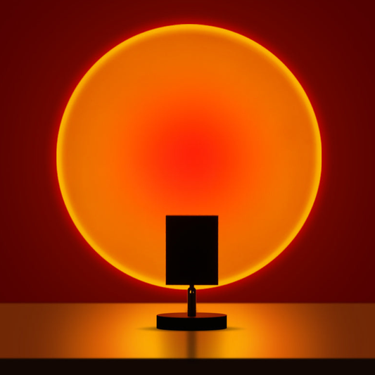 Modern Sunset Projector Lamp - Architectural Halo Mood Light for Photography