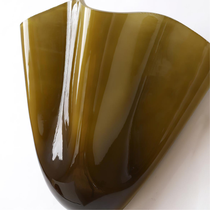 Modern Ruffled Glass Wall Sconce - Organic Blooming Flower Wall Lamp
