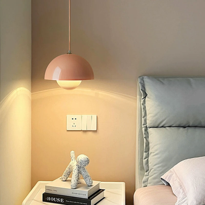 Pendant Light with Nested Dome Metal Shades - Mid Century Modern Retro