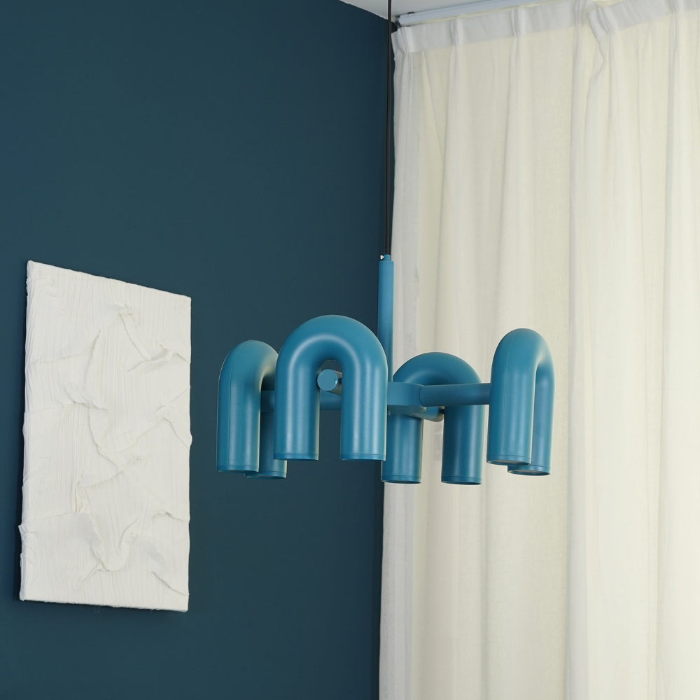 Modern U-Shaped Modular Chandelier - Sculptural Arch Tubular Pendant Light