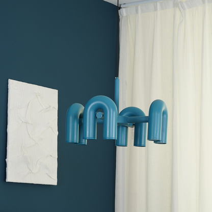 Modern U-Shaped Modular Chandelier - Sculptural Arch Tubular Pendant Light