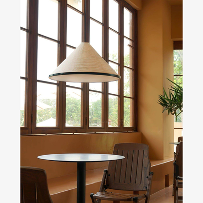 Japanese Washi Paper Pyramid Pendant Light - Japandi Style Decor