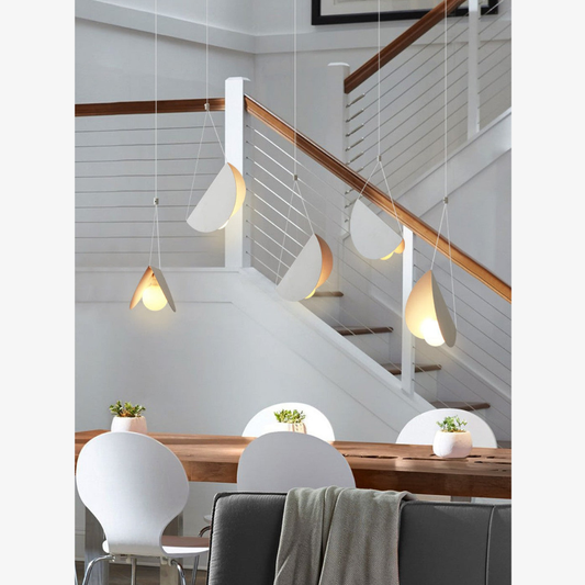Modern Artistic Multi-Head Chandelier Light - Floating Curved Hanging Light