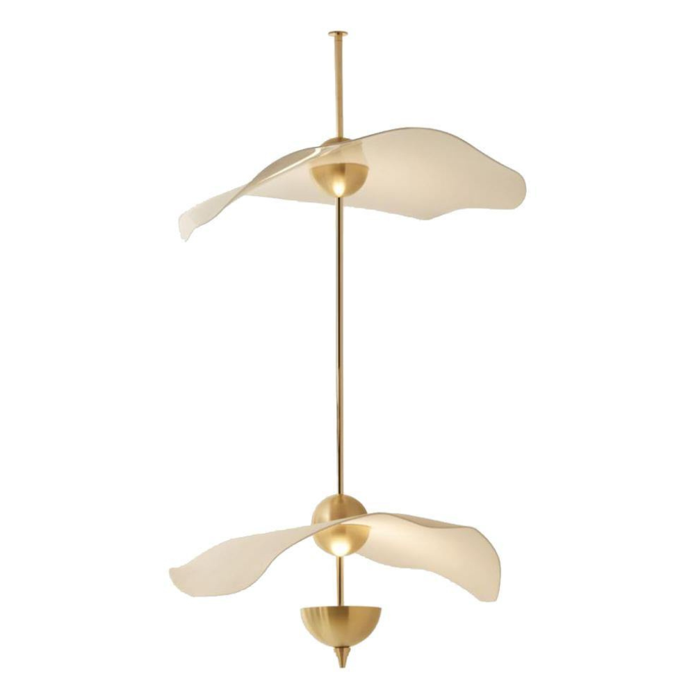 Modern Wavy Wing Pendant Light - Sculptural Floating Ribbon Hanging Lamp