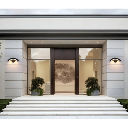 Outdoor Wall Light with Motion Sensor - Arched Modern Design