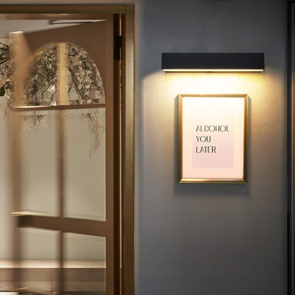 Outdoor LED Porch Lights with Frosted Acrylic Shade and Aluminum Body - Modern Sconce