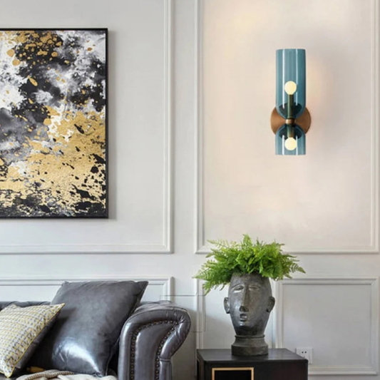 Modern Hourglass Glass Wall Sconce - Dual-Globe Geometric Wall Light
