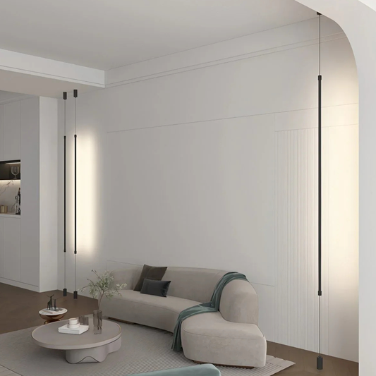 Adjustable Floor Lamp with Floor-to-Ceiling Vertical Line - High Modern Minimalist