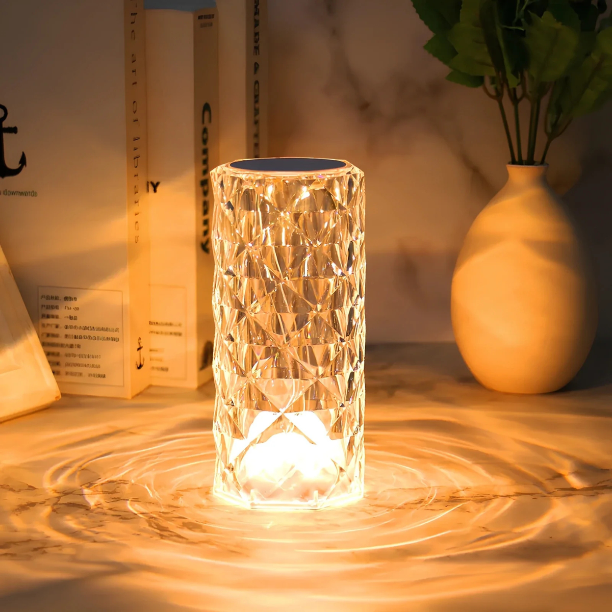 Sparkling Crystal Pattern Touch Lamp
