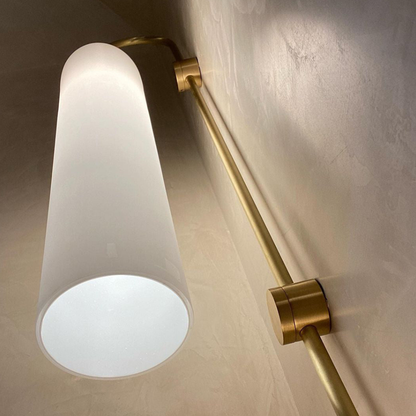 Modern Capsule Glass Wall Sconce - Elongated Gooseneck Pill Light
