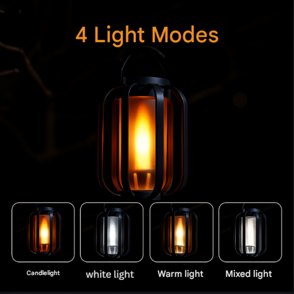 Solar Powered Tripod Lantern for Patio and Camping