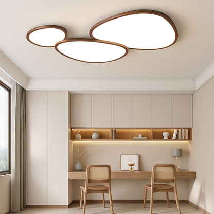 Flush Mount Ceiling Light with Aluminum Frame - Modern Scandinavian LED