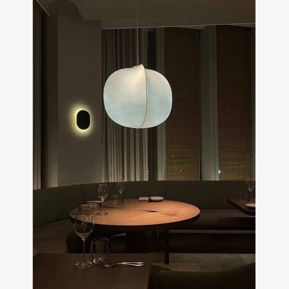 Modern Wabi-Sabi Fiber Pendant Light - Minimalist Cloud-Inspired Hanging Lamp