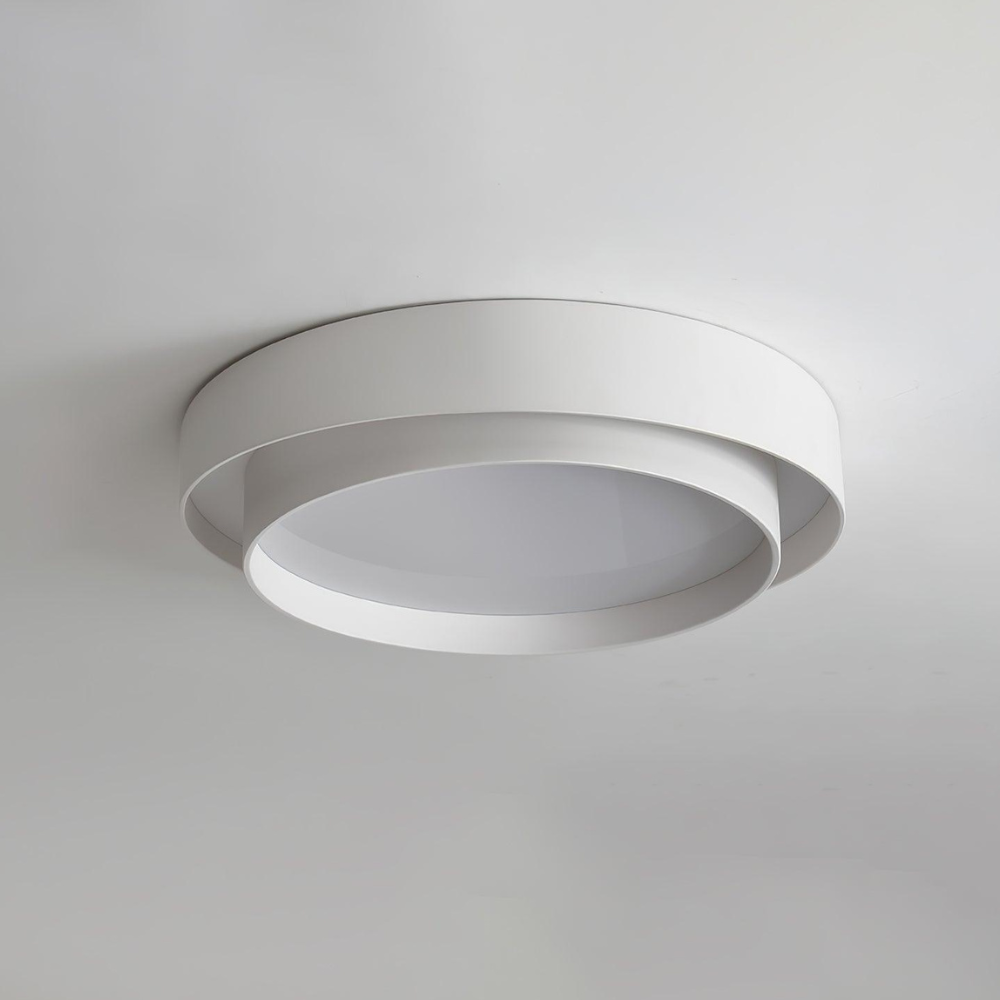Concentric Ring Ceiling Light with Tiered Shade - Modern Flush Mount