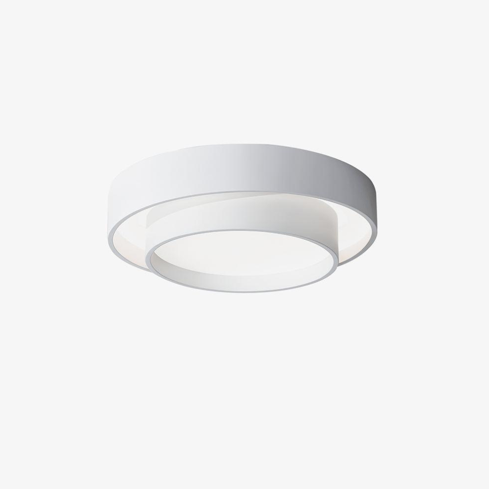 Concentric Ring Ceiling Light with Tiered Shade - Modern Flush Mount