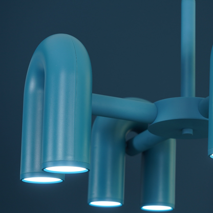 Modern U-Shaped Modular Chandelier - Sculptural Arch Tubular Pendant Light