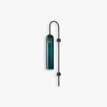 Modern Capsule Glass Wall Sconce - Elongated Gooseneck Pill Light