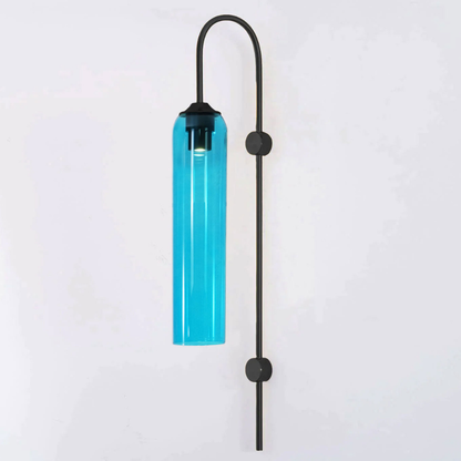 Modern Capsule Glass Wall Sconce - Elongated Gooseneck Pill Light