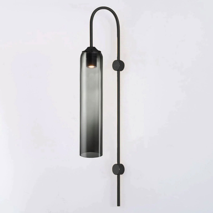 Modern Capsule Glass Wall Sconce - Elongated Gooseneck Pill Light