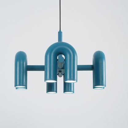 Modern U-Shaped Modular Chandelier - Sculptural Arch Tubular Pendant Light