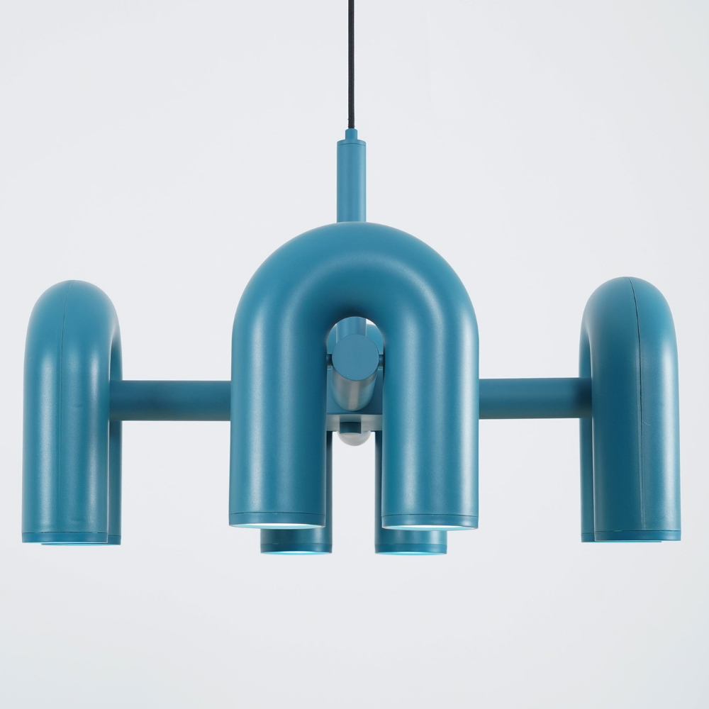 Modern U-Shaped Modular Chandelier - Sculptural Arch Tubular Pendant Light
