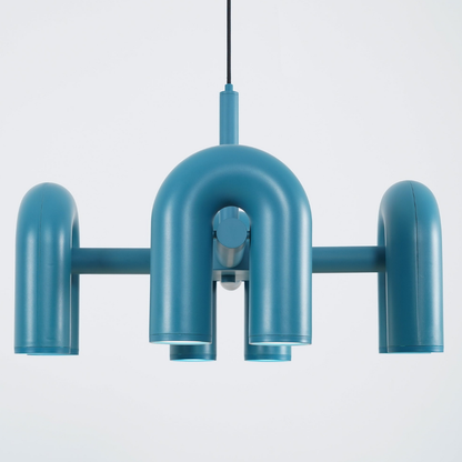 Modern U-Shaped Modular Chandelier - Sculptural Arch Tubular Pendant Light