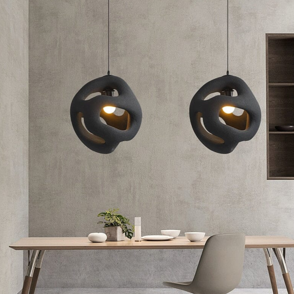 Wabi-Sabi Organic Sculptural Pendant - Irregular Hollow Sphere Light