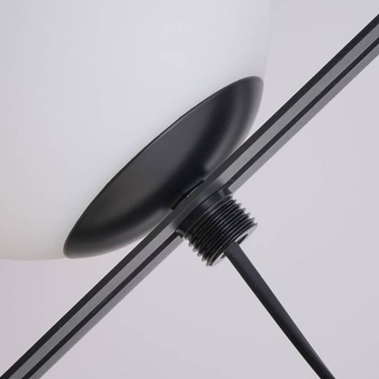 Table Lamp with Adjustable Glass Globe - Modern Mid Century Gold
