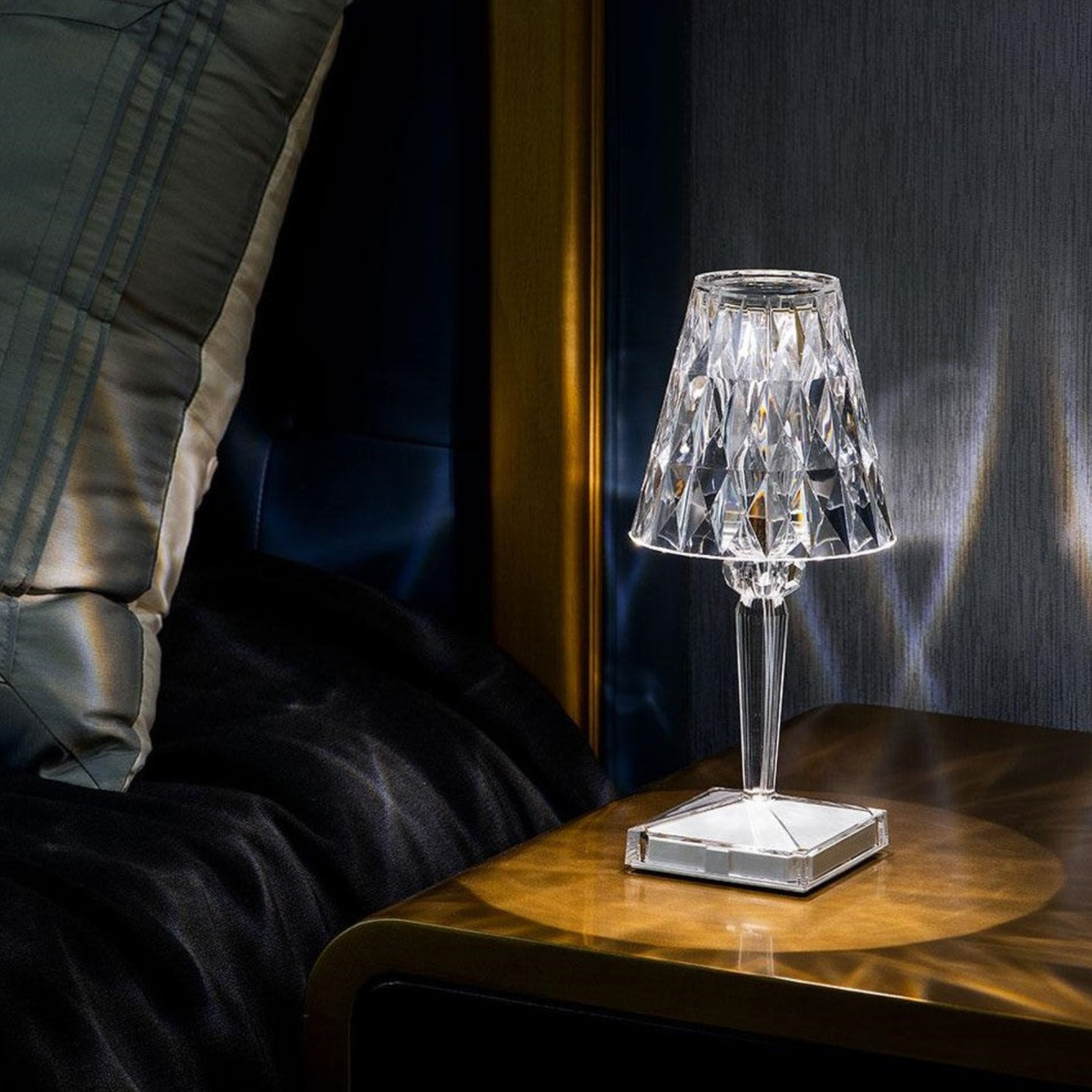 Rechargeable Cordless Crystal LED Lamp