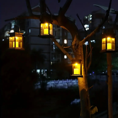 Solar Powered Decorative Garden Lanterns - Outdoor Yard Path Lighting