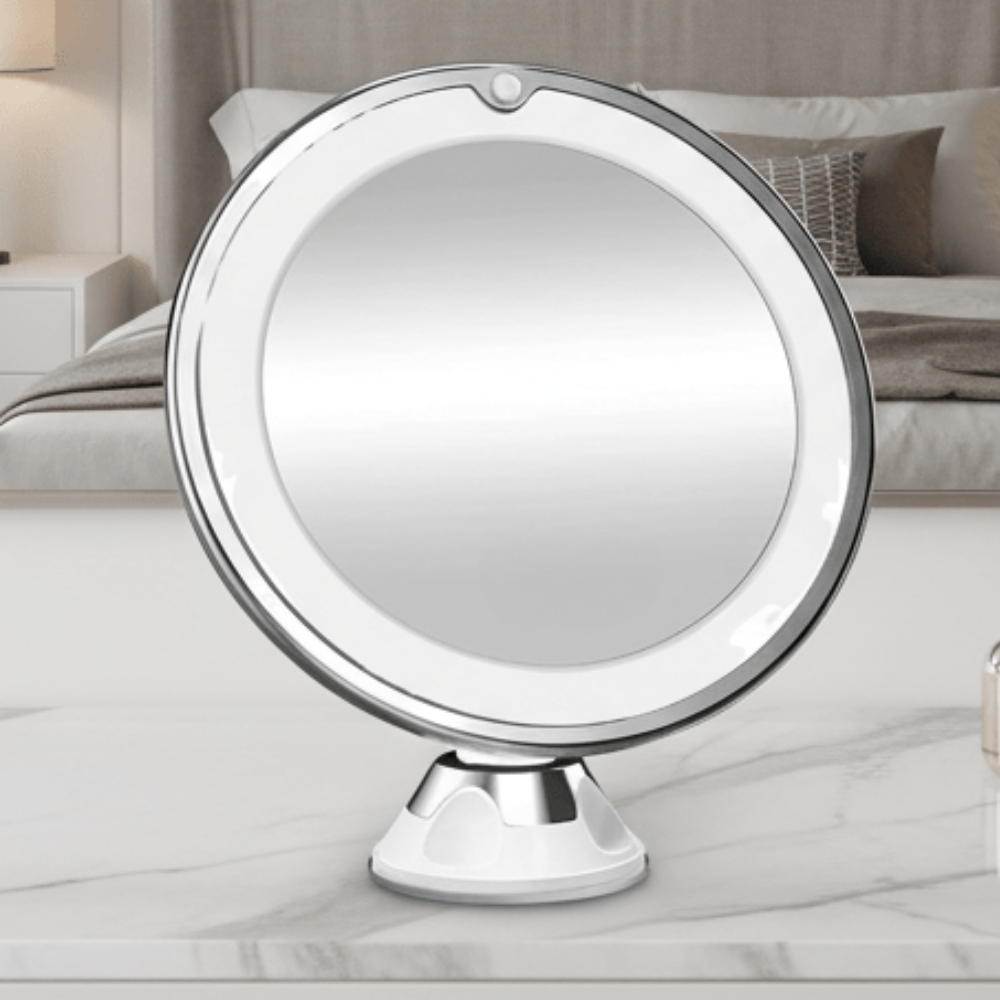 Led makeup mirror with Optical Zoom and Portable Frame - Contemporary Sconce
