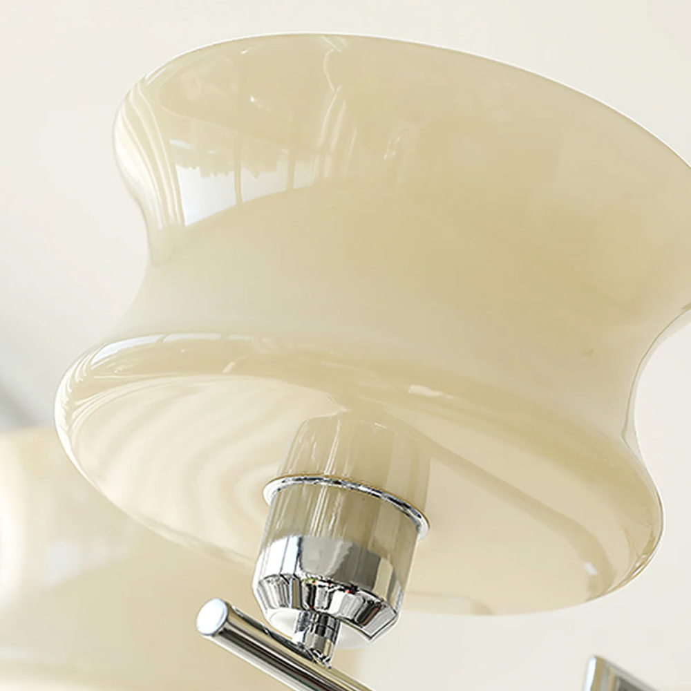 Chandelier with Glass Bell Shades - Mid Century Modern  Light