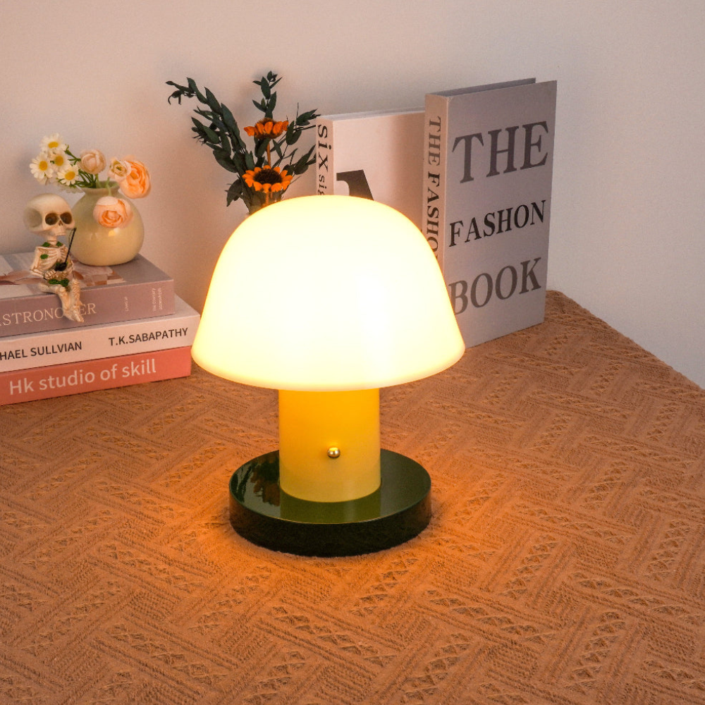 LED Table Lamp with USB Port and Touch Dimmer - Mid Century Danish Style