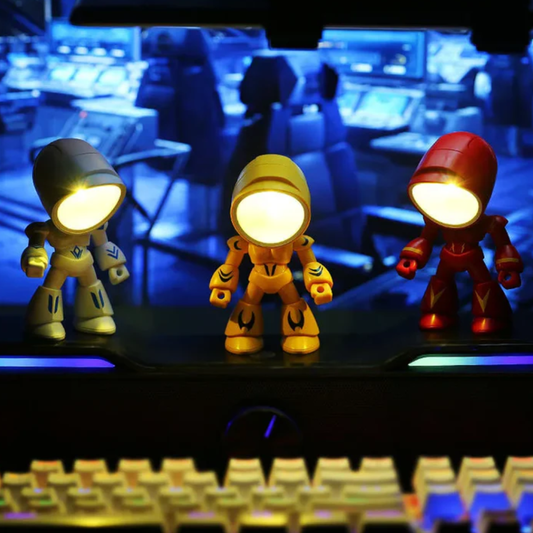 Modern Robot-Inspired Mini LED Lamp - Playful Character Accent Nightlight