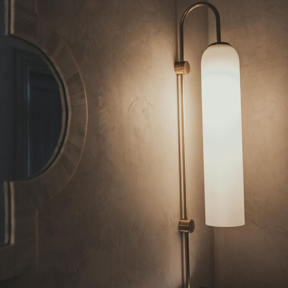 Modern Capsule Glass Wall Sconce - Elongated Gooseneck Pill Light