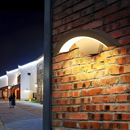 Outdoor Wall Light with Motion Sensor - Arched Modern Design