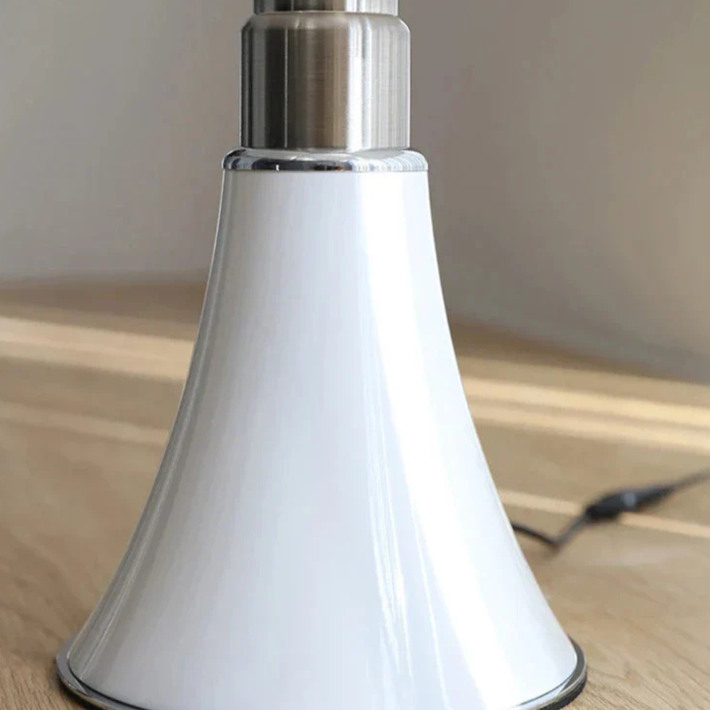 Mushroom Table Lamp with Four Lobe Shade - Mid Century Modern Style