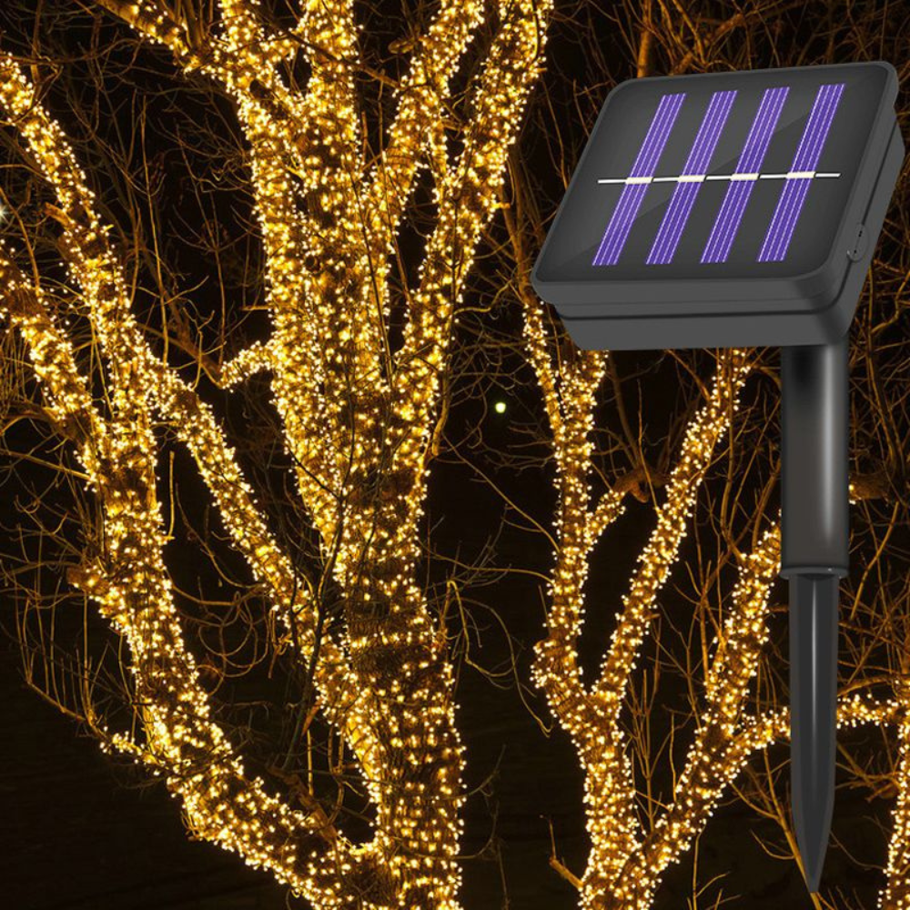 Weather-Ready Solar Outdoor String Lights - Warm White LED Fairy