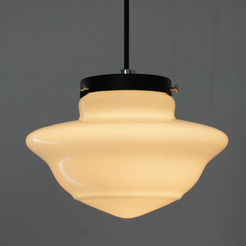 Architectural Frosted Glass Pendant Series — Minimalist Matte White Sconce