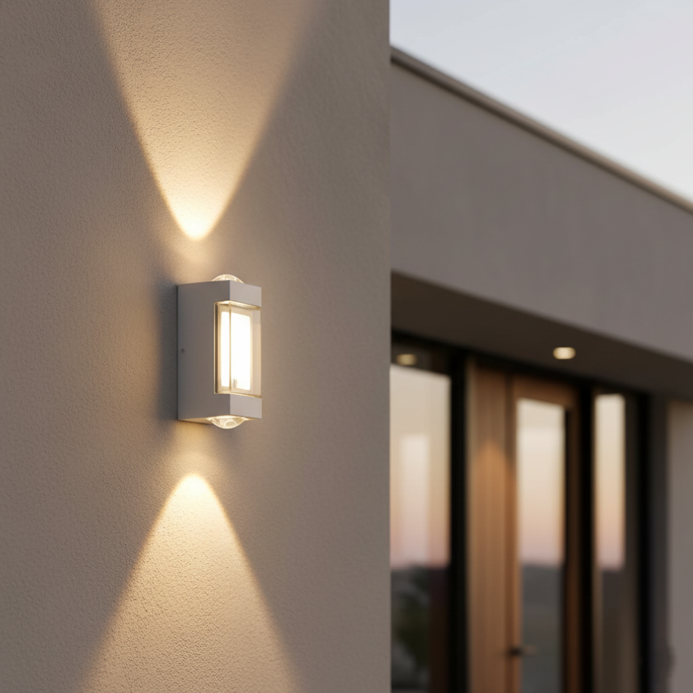 Outdoor Led Porch Lights with Integrated LED and Frosted Acrylic Lens