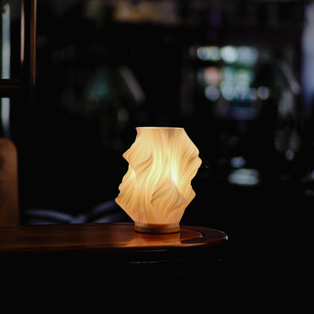 Modern Textured Bedside Vase Lamp